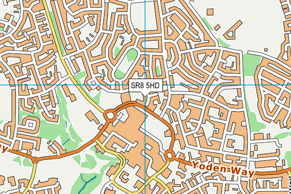 SR8 5HD map - OS VectorMap District (Ordnance Survey)