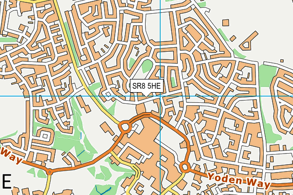 SR8 5HE map - OS VectorMap District (Ordnance Survey)