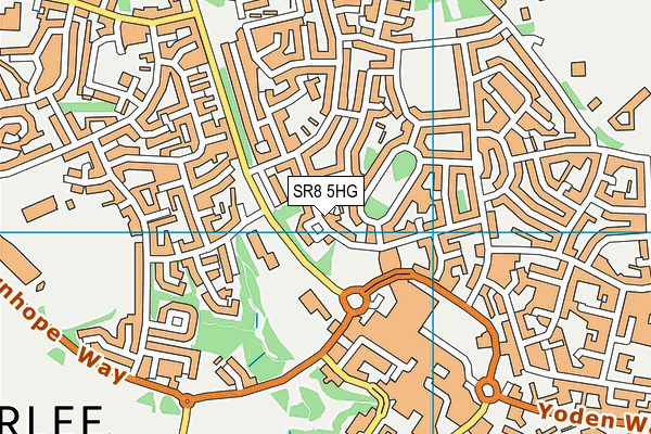 SR8 5HG map - OS VectorMap District (Ordnance Survey)
