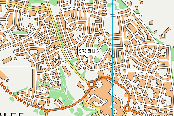 SR8 5HJ map - OS VectorMap District (Ordnance Survey)