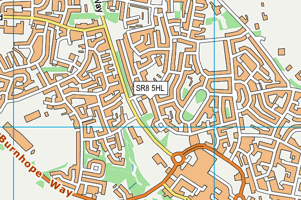 SR8 5HL map - OS VectorMap District (Ordnance Survey)