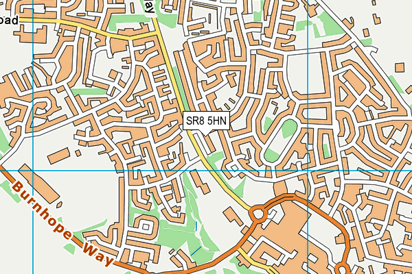 SR8 5HN map - OS VectorMap District (Ordnance Survey)