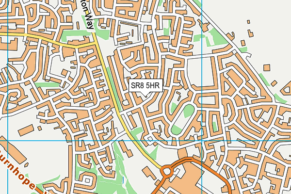 SR8 5HR map - OS VectorMap District (Ordnance Survey)