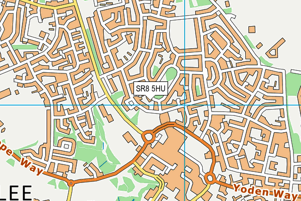 SR8 5HU map - OS VectorMap District (Ordnance Survey)