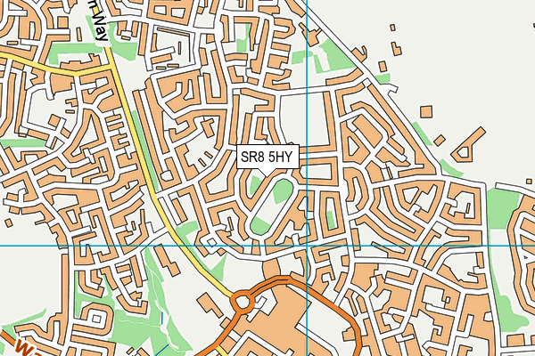SR8 5HY map - OS VectorMap District (Ordnance Survey)