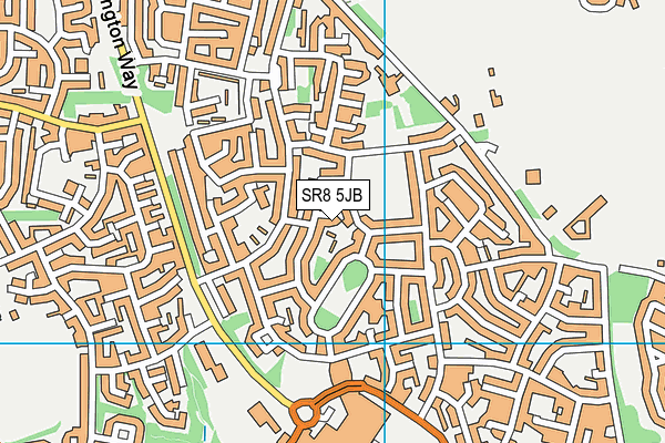 SR8 5JB map - OS VectorMap District (Ordnance Survey)