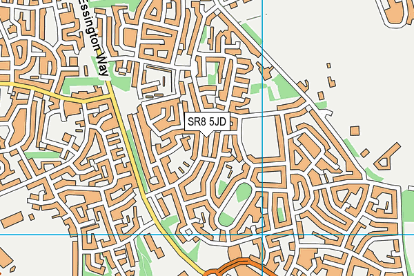 SR8 5JD map - OS VectorMap District (Ordnance Survey)