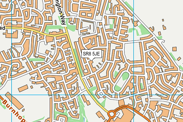 SR8 5JE map - OS VectorMap District (Ordnance Survey)