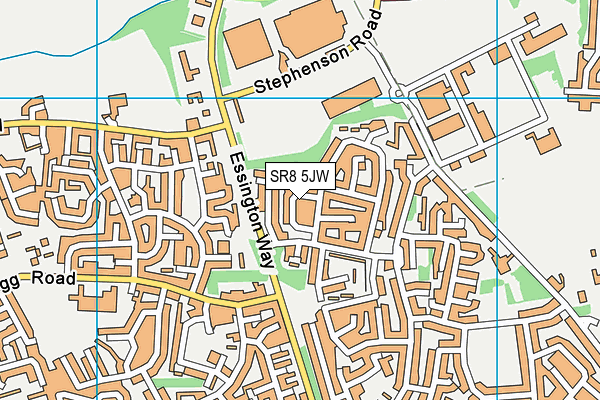 SR8 5JW map - OS VectorMap District (Ordnance Survey)