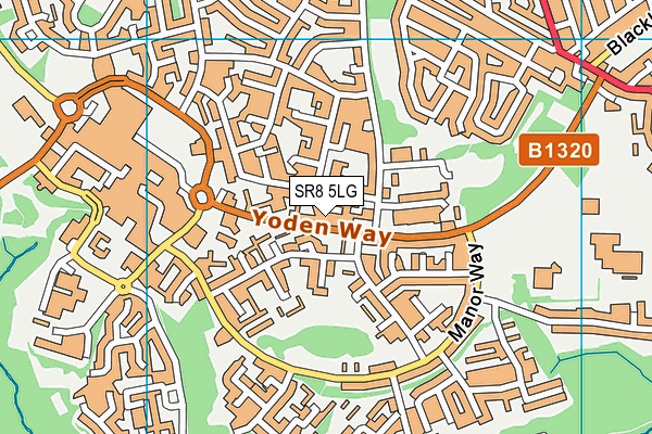 SR8 5LG map - OS VectorMap District (Ordnance Survey)