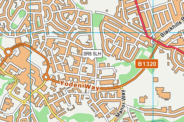 SR8 5LH map - OS VectorMap District (Ordnance Survey)