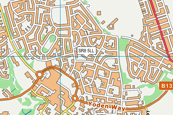 SR8 5LL map - OS VectorMap District (Ordnance Survey)