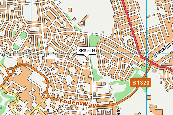 SR8 5LN map - OS VectorMap District (Ordnance Survey)