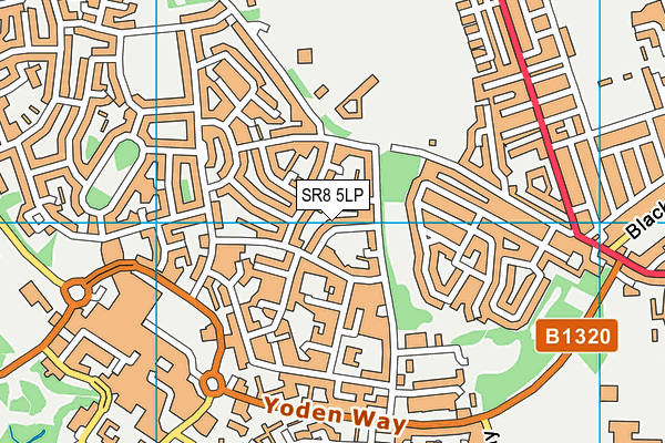SR8 5LP map - OS VectorMap District (Ordnance Survey)