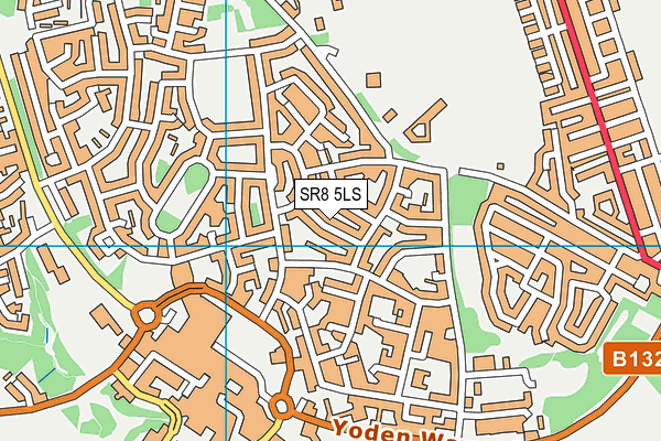 SR8 5LS map - OS VectorMap District (Ordnance Survey)