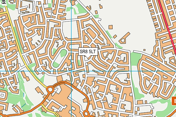 SR8 5LT map - OS VectorMap District (Ordnance Survey)