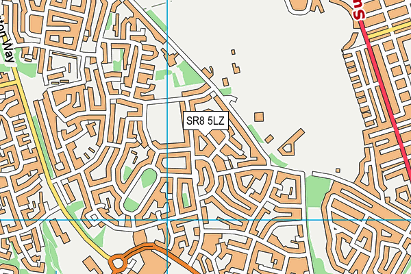 SR8 5LZ map - OS VectorMap District (Ordnance Survey)