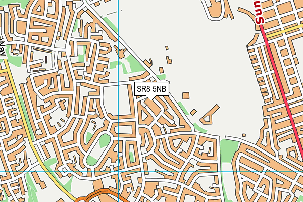 SR8 5NB map - OS VectorMap District (Ordnance Survey)