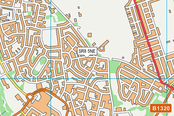 SR8 5NE map - OS VectorMap District (Ordnance Survey)