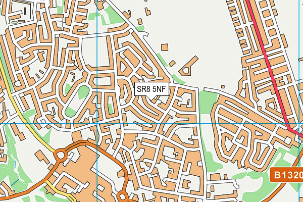 SR8 5NF map - OS VectorMap District (Ordnance Survey)