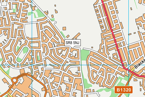 SR8 5NJ map - OS VectorMap District (Ordnance Survey)