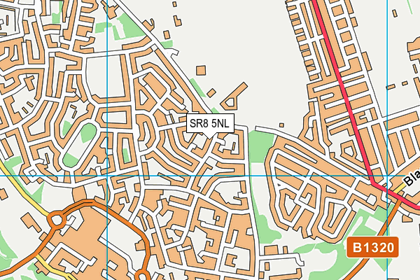 SR8 5NL map - OS VectorMap District (Ordnance Survey)