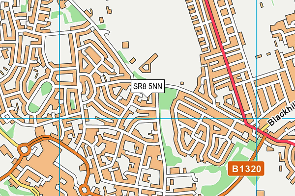 SR8 5NN map - OS VectorMap District (Ordnance Survey)