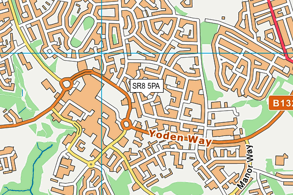 SR8 5PA map - OS VectorMap District (Ordnance Survey)