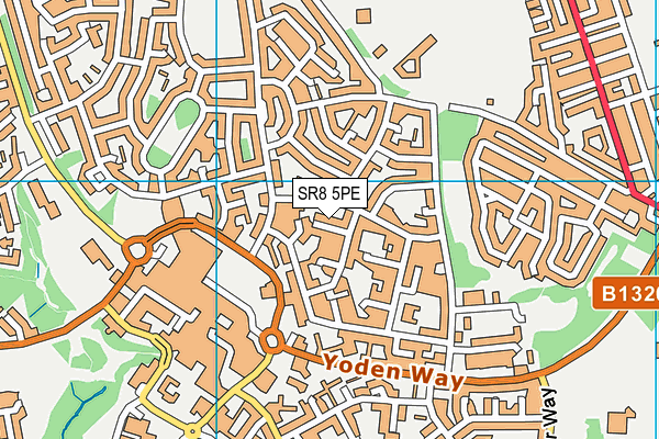 SR8 5PE map - OS VectorMap District (Ordnance Survey)