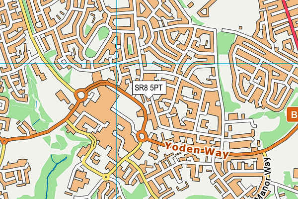 SR8 5PT map - OS VectorMap District (Ordnance Survey)