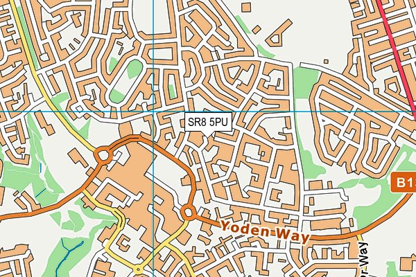 SR8 5PU map - OS VectorMap District (Ordnance Survey)