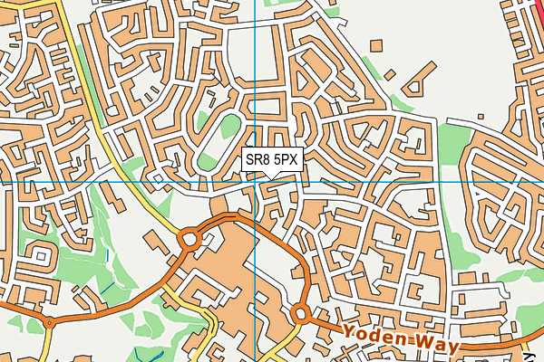 SR8 5PX map - OS VectorMap District (Ordnance Survey)