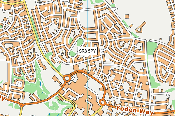 SR8 5PY map - OS VectorMap District (Ordnance Survey)