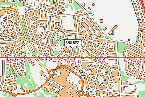 SR8 5PZ map - OS VectorMap District (Ordnance Survey)