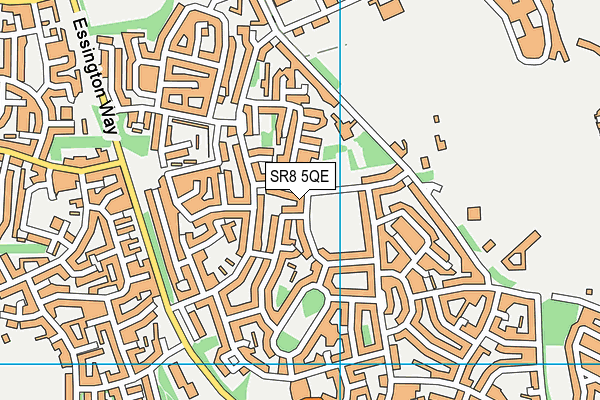 SR8 5QE map - OS VectorMap District (Ordnance Survey)