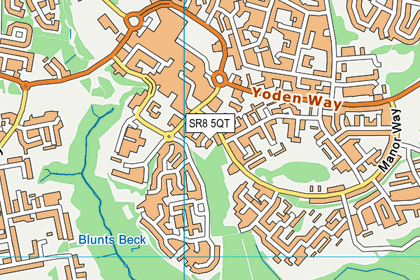 SR8 5QT map - OS VectorMap District (Ordnance Survey)
