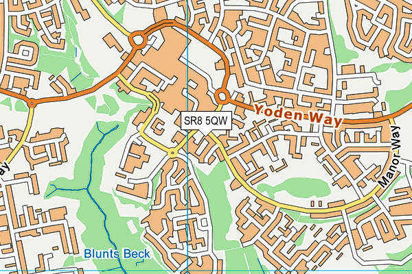 SR8 5QW map - OS VectorMap District (Ordnance Survey)