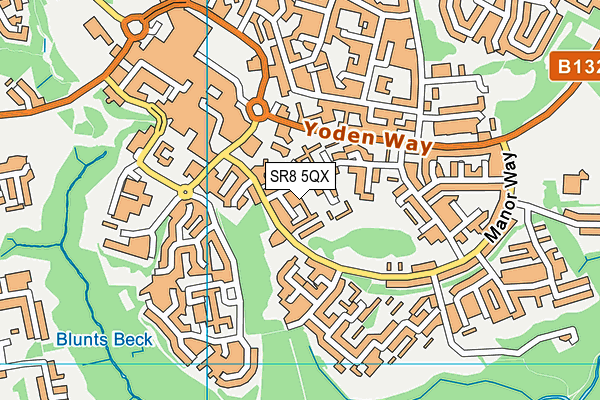SR8 5QX map - OS VectorMap District (Ordnance Survey)