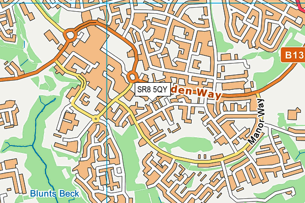 SR8 5QY map - OS VectorMap District (Ordnance Survey)