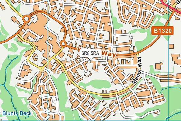 SR8 5RA map - OS VectorMap District (Ordnance Survey)
