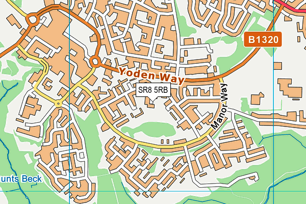 SR8 5RB map - OS VectorMap District (Ordnance Survey)