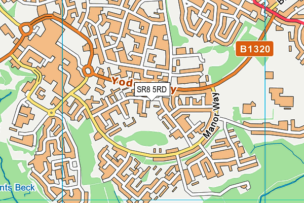 SR8 5RD map - OS VectorMap District (Ordnance Survey)