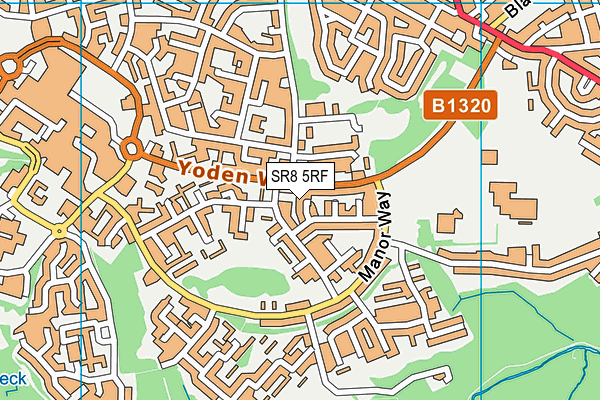 SR8 5RF map - OS VectorMap District (Ordnance Survey)