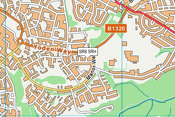 SR8 5RH map - OS VectorMap District (Ordnance Survey)