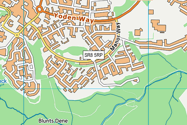 SR8 5RP map - OS VectorMap District (Ordnance Survey)