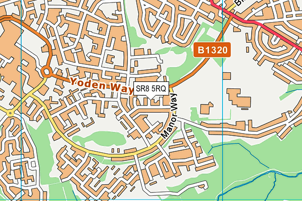 SR8 5RQ map - OS VectorMap District (Ordnance Survey)