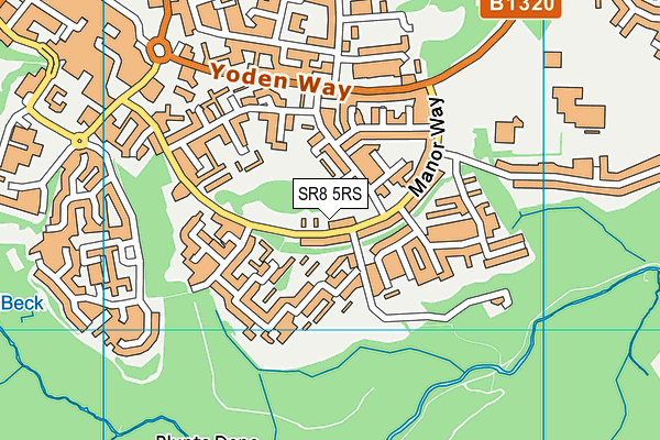 SR8 5RS map - OS VectorMap District (Ordnance Survey)