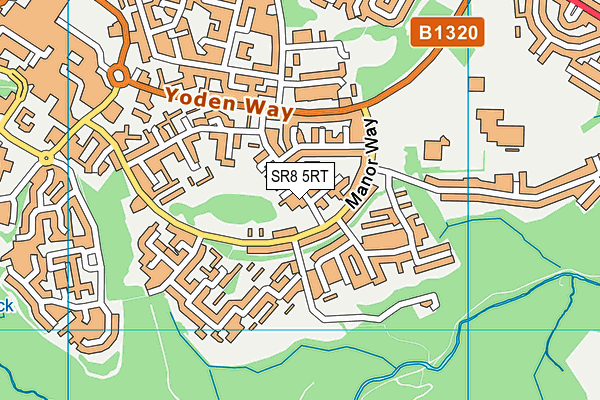 SR8 5RT map - OS VectorMap District (Ordnance Survey)