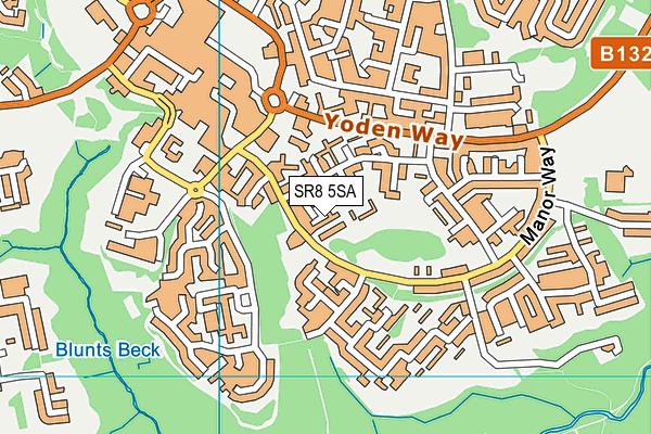 SR8 5SA map - OS VectorMap District (Ordnance Survey)