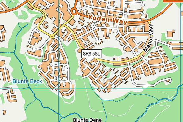 SR8 5SL map - OS VectorMap District (Ordnance Survey)
